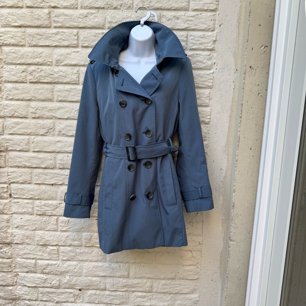 Calvin Klein Slate Blue Lined Trench Coat M